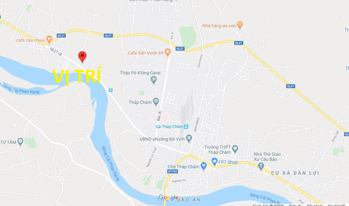 vị trí đất thổ cư đường 21/8 phường đô vinh thành phố phan rang