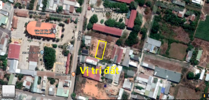 394m2 đất nền đường Trần Thi đối diện nhà thờ Tấn Tài