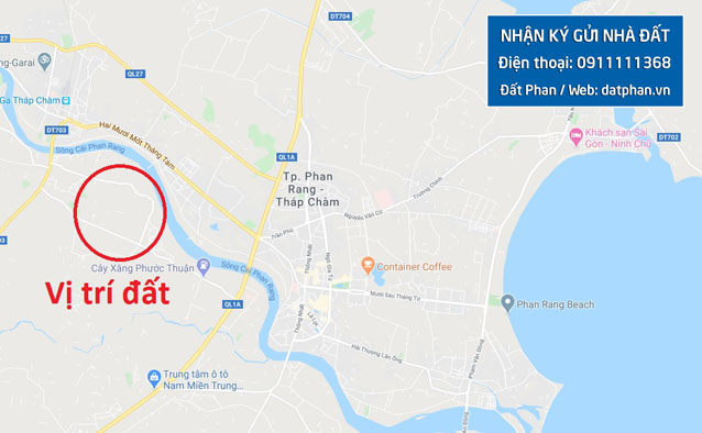 mảnh đất nông nghiệp mặt tiền đường Thuận Hòa Phước Khánh bất động sản ninh thuận