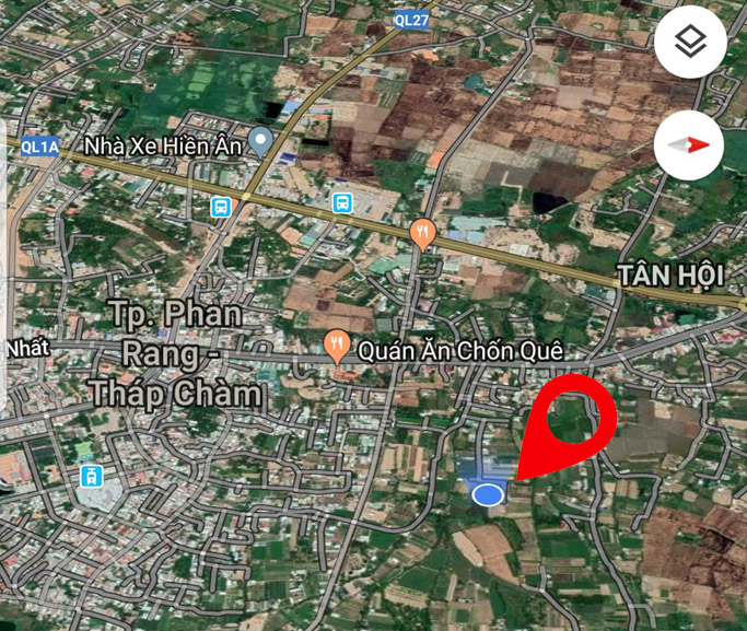 Đất nông nghiệp có thể xây nhà gần nhà hàng Chốn Quê đường Thống Nhất bất động sản ninh thuận