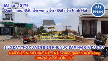 2 LÔ ĐẤT THỔ CƯ VEN BIỂN KHU VỰC ĐẦM NẠI GIÁ ĐẦU TƯ