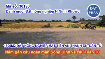 1700M2 ĐẤT NÔNG NGHIỆP MẶT TIỀN AN THẠNH ĐI TUẤN TÚ