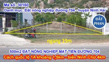 LÔ ĐẤT NÔNG NGHIỆP 500M2 MẶT TIỀN TỈNH LỘ 704