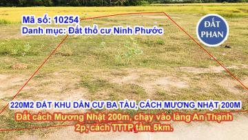 GẦN 220M2 ĐẤT KHU DÂN CƯ BA TÀU, CÁCH MƯƠNG NHẬT 200M