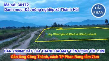 BÁN 2700M2 ĐẤT LÚA THÀNH HẢI ĐƯỜNG Ô TÔ MẶT TIỀN RỘNG TỚI 110M
