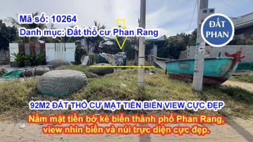92M2 ĐẤT THỔ CƯ MẶT TIỀN BIỂN PHAN RANG VIEW CỰC ĐẸP