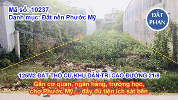 125M2 ĐẤT THỔ CƯ KHU DÂN TRÍ CAO ĐƯỜNG 21/8