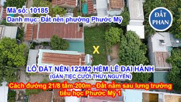 LÔ ĐẤT NỀN 122M2 HẺM LÊ ĐẠI HÀNH GẦN TIỆC CƯỚI THỦY NGUYÊN