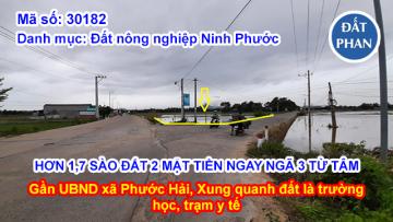 HƠN 1,7 SÀO ĐẤT 2 MẶT TIỀN NGAY NGÃ 3 TỪ TÂM - GẦN UBND XÃ PHƯỚC HẢI