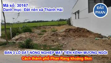 Bán 3 lô đất nông nghiệp mặt tiền Kênh Mương Ngòi