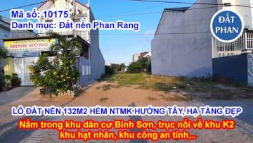 132M2 ĐẤT NỀN HẺM NTMK HƯỚNG TÂY, HẠ TẦNG ĐẸP