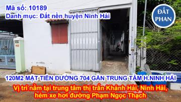120M2 MẶT TIỀN ĐƯỜNG 704 GẦN TRUNG TÂM HUYỆN NINH HẢI