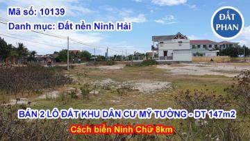 BÁN 2 LÔ ĐẤT MẶT TIỀN ĐƯỜNG TRUNG TÂM THUỘC KDC MỸ TƯỜNG
