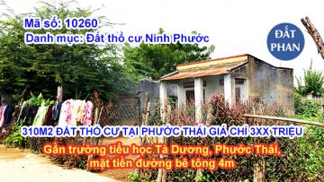 310M2 ĐẤT THỔ CƯ TẠI PHƯỚC THÁI GIÁ CHỈ 3XX TRIỆU