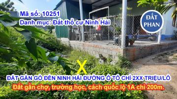 ĐẤT THỔ CƯ GÒ ĐỀN NINH HẢI ĐƯỜNG Ô TÔ CHỈ 2XX TRIỆU/LÔ