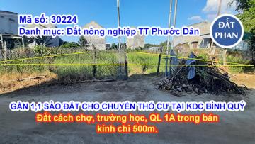 GẦN 1,1 SÀO ĐẤT CHO CHUYỂN THỔ CƯ TẠI KHU DÂN CƯ BÌNH QUÝ NINH PHƯỚC