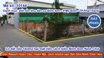 LÔ ĐẤT NỀN 143m2 HAI MẶT TIỀN HẺM NTMK